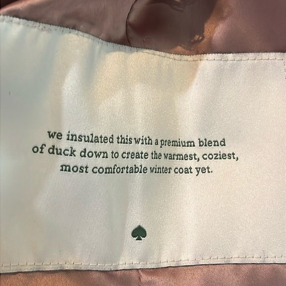 KATE SPADE Tapered Waist Puffer Jacket w/ detachable Faux Fur Trim Sz XS - Picture 2 of 14